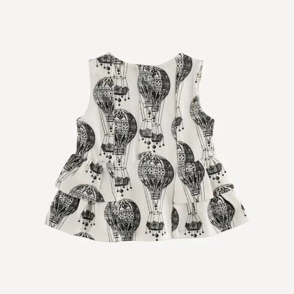 NWT Kate Quinn Hot Air Balloon Sleeveless Double Ruffle Ballerina Top 0-3m - Picture 6 of 6